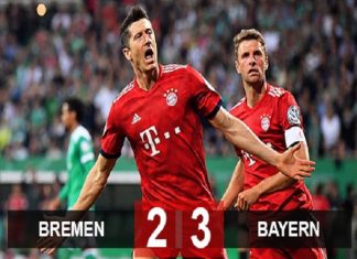 Bremen 2-3 Bayern: Lewandowski bắn hạ Bremen