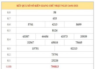 Dự đoán XSKG ngày 31/1/2021 dựa trên kết quả kì trước