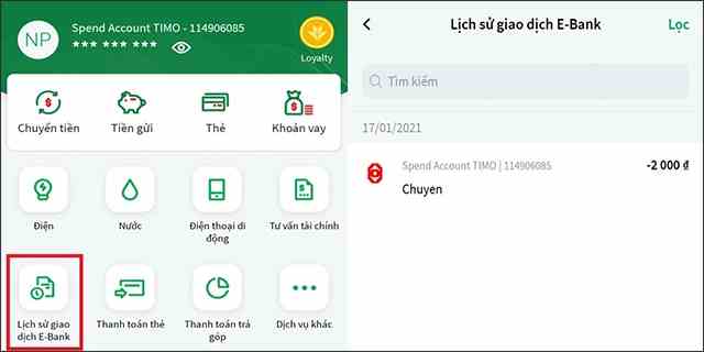 Cách xem mã điện chuyển tiền thành công của VP bank