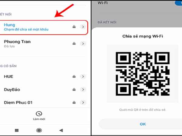 Cách chia sẻ mật khẩu wifi trên iphone thông qua mã QR