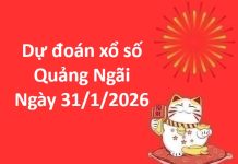 Dự đoán xổ số Quảng Ngãi ngày 31 tháng 1