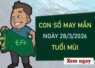 Con số may mắn hôm nay 28/3/2026 thứ 7 tuổi Mùi